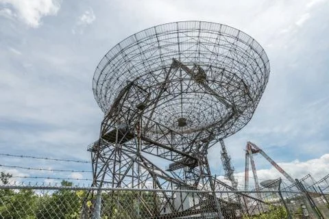 Base of a large astronomy radar Stock Photos