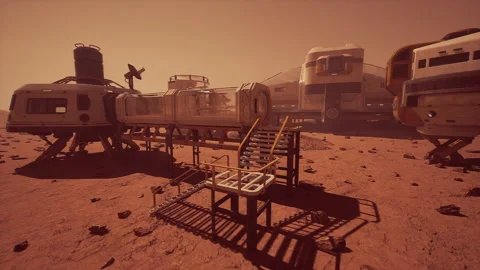 Base on Mars that represents the cutting edge of science and technology Vidéo 241406733