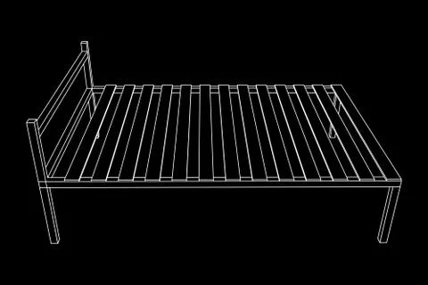 Base orthopedic bed Stock Illustration