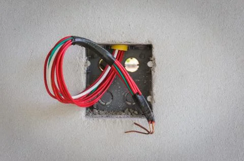Base power sockets in construction sites. Stock Photos