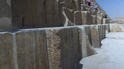 The Base Of A Pyramid In Giza, Egypt Stock Footage 158164010