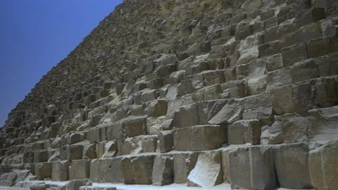 The Base Of A Pyramid In Giza, Egypt Stock Footage 158164349