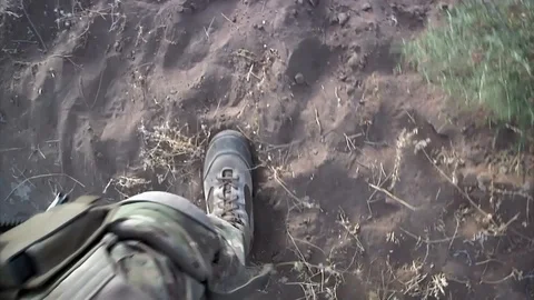 Base Security Patrol at Forward Operating Base Spin Boldak - 2018 Stock Footage 106133779