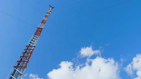 Base station of mobile cellular communication Stockbeeldmateriaal 93443177