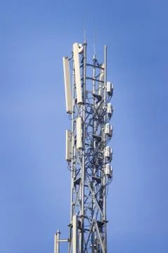 Base station network operator. 5G. 4G, 3G mobile technologies Stock Photos