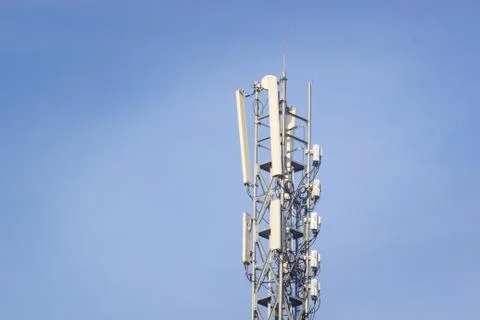 Base station network operator. 5G. 4G, 3G mobile technologies Stock Photos