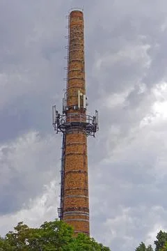 Base stations chimney Stock Photos