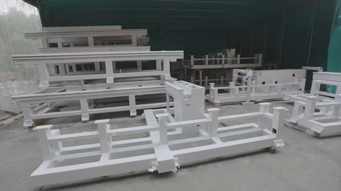 Base storage for machine tools, large amount of iron beds for woodworking Видео 111212475