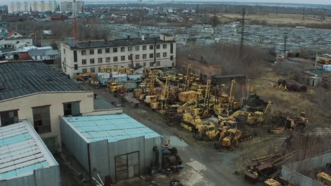 The base of the tractors Stock Footage 119978033