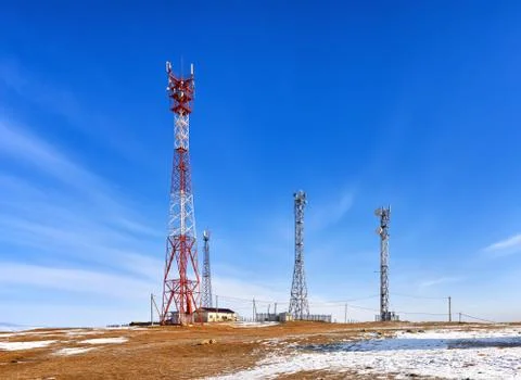 Base transceiver station of cellular communication Stock Photos