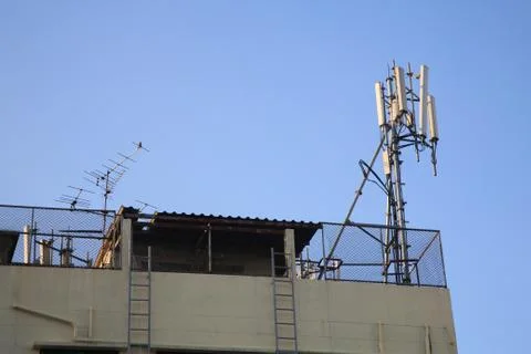 Base transceiver Station for mobile 3G, 4G technology Stock Photos