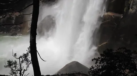 Base of Vernal Falls Video stock 7856042