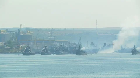 Base warships Stock Footage 8521241