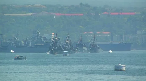 Base of warships Stock Footage 8916116