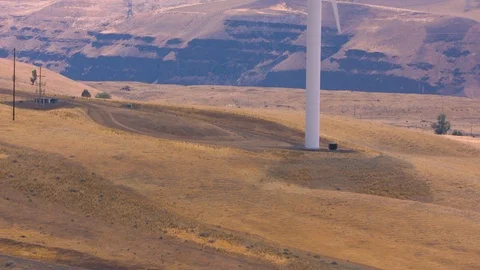 Base of a Wind Turbine Stock Footage 91870796