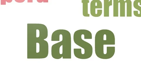 Base Word Cloud Animated Isolated Stock Footage 107222558