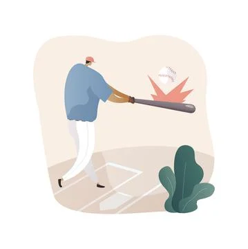 Baseball abstract concept vector illustration. Stock Illustration