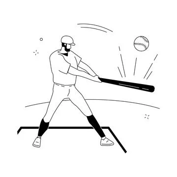 Baseball abstract concept vector illustration. Stock Illustration