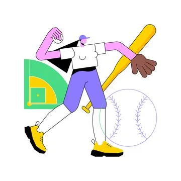 Baseball abstract concept vector illustration. Stock Illustration