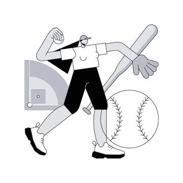 Baseball abstract concept vector illustration. Stock Illustration