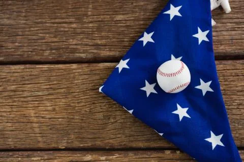 Baseball on an American flag Stock Photos