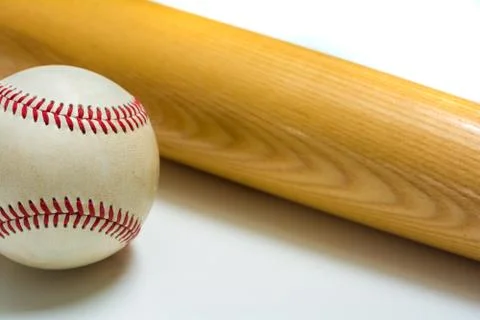 Baseball and bat Stock Photos