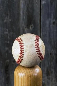 Baseball and Bat. Foto stock