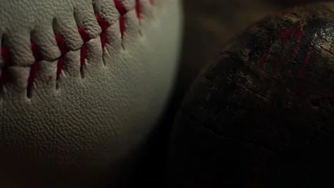 A baseball and equipment with a moving light follow Stock Footage 224319449