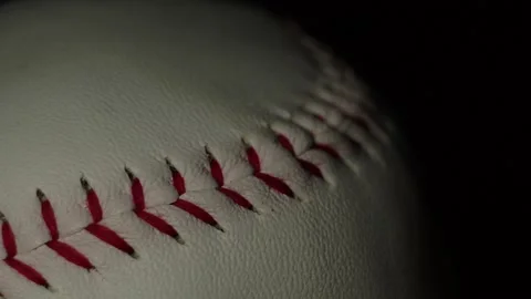 A baseball and equipment with a moving light follow Vídeos de archivo 224320007