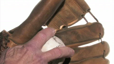Baseball and Glove 1 Stock Footage