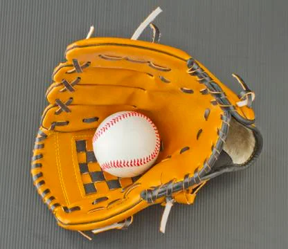 Baseball and glove Stock Photos