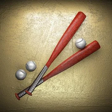 Baseball and golden wall background イラスト素材