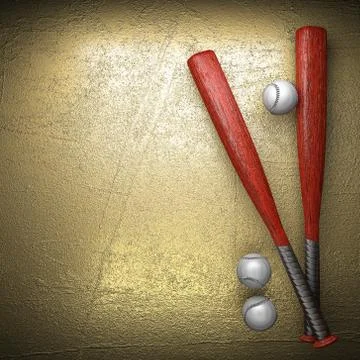 Baseball and golden wall background イラスト素材
