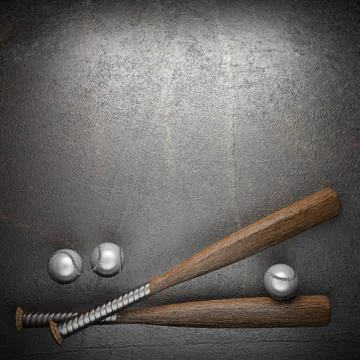 Baseball and metal wall background イラスト素材