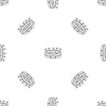 Baseball arena pattern seamless Stock Illustration