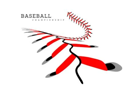 Baseball background. Lace from a baseball on a white. Vector Stock Illustration