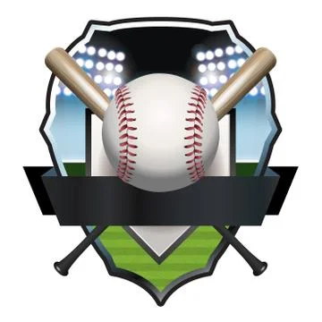 Baseball Badge Illustration 스톡 일러스트