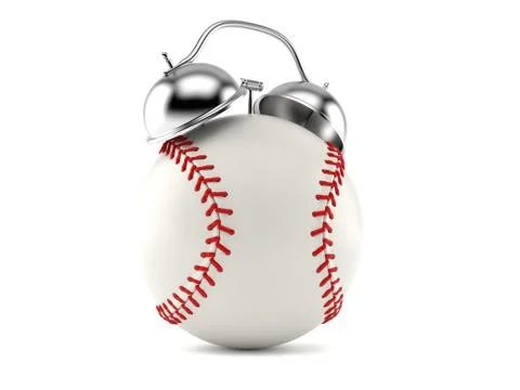 Baseball ball alarm clock Stock Illustration