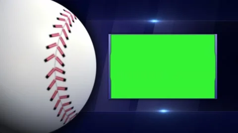 Baseball Ball and Green Screen Monitor, ... | Stock Video | Pond5