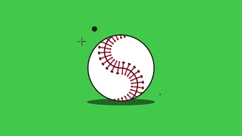 Baseball ball animation on a green backg... | Stock Video | Pond5