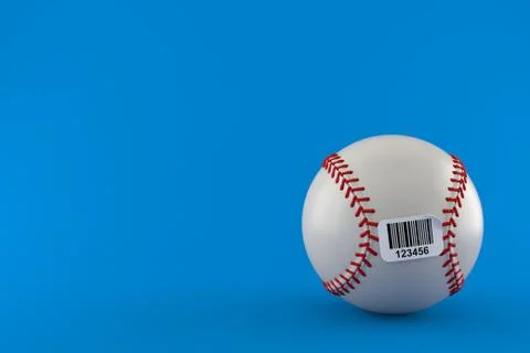 Baseball ball with barcode Stockillustratie