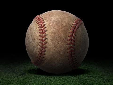 Baseball ball on black background Stock Photos