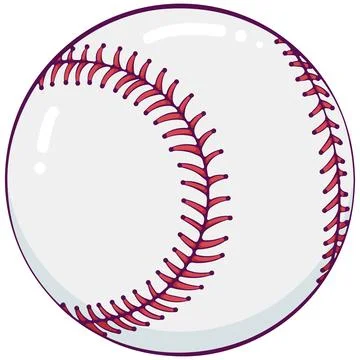 Baseball ball color Stock Illustration