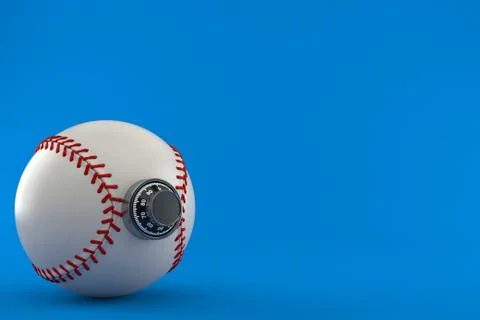 Baseball ball with combination lock Stockillustratie