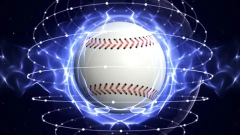 BASEBALL BALL Computer Graphics Background Stock-Illustration