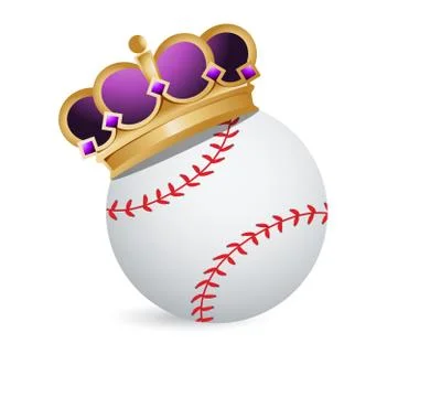 Baseball ball with a crown Stock Illustration