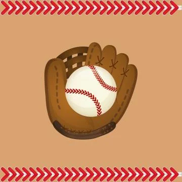 Baseball ball glove Illustrazione stock