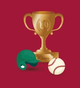 Baseball ball hat cup 스톡 일러스트