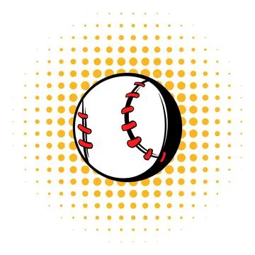Baseball ball icon, comics style Stock-Illustration
