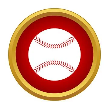 Baseball ball icon finding competitive sport success Stock Illustration